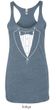 Ladies Tanktop Basic White Tuxedo Tri Blend Racerback Tank Top