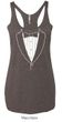 Ladies Tanktop Basic White Tuxedo Tri Blend Racerback Tank Top