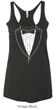 Ladies Tanktop Basic White Tuxedo Tri Blend Racerback Tank Top