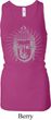 Ladies Tanktop Big Buddah Head Longer Length Racerback Tank