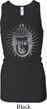 Ladies Tanktop Big Buddah Head Longer Length Racerback Tank