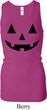 Ladies Tanktop Black Jack O Lantern Longer Length Racerback Tank Top