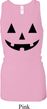 Ladies Tanktop Black Jack O Lantern Longer Length Racerback Tank Top