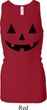 Ladies Tanktop Black Jack O Lantern Longer Length Racerback Tank Top