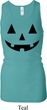 Ladies Tanktop Black Jack O Lantern Longer Length Racerback Tank Top