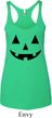 Ladies Tanktop Black Jack O Lantern Tri Blend Racerback Tank Top