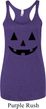 Ladies Tanktop Black Jack O Lantern Tri Blend Racerback Tank Top