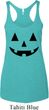 Ladies Tanktop Black Jack O Lantern Tri Blend Racerback Tank Top