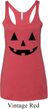Ladies Tanktop Black Jack O Lantern Tri Blend Racerback Tank Top