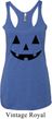 Ladies Tanktop Black Jack O Lantern Tri Blend Racerback Tank Top