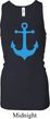 Ladies Tanktop Blue Anchor Longer Length Racerback Tank