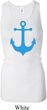 Ladies Tanktop Blue Anchor Longer Length Racerback Tank