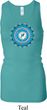 Ladies Tanktop Blue Vishuddha Longer Length Racerback Tank Top