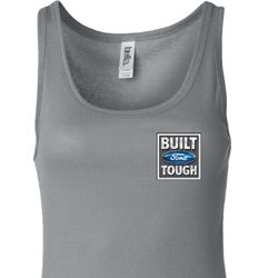 Ladies Tanktop Built Ford Tough Pocket Print Longer Length Tank Top