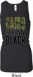 Ladies Tanktop Camo is the New Black Longer Length Racerback Tank Top