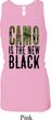 Ladies Tanktop Camo is the New Black Longer Length Racerback Tank Top