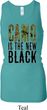 Ladies Tanktop Camo is the New Black Longer Length Racerback Tank Top