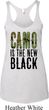 Ladies Tanktop Camo is the New Black Tri Blend Racerback Tank Top