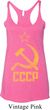 Ladies Tanktop CCCP Distressed Tri Blend Racerback Tank Top