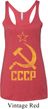Ladies Tanktop CCCP Distressed Tri Blend Racerback Tank Top