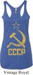 Ladies Tanktop CCCP Distressed Tri Blend Racerback Tank Top