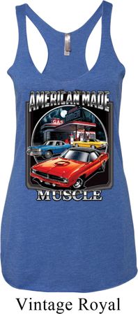 Ladies Tanktop Chrysler American Made Tri Blend Racerback Tank Top