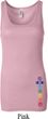 Ladies Tanktop Colored Chakras Bottom Print Longer Length Tank Top