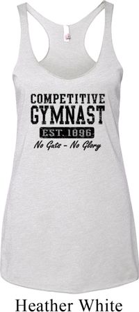 Ladies Tanktop Competitive Gymnast Tri Blend Racerback Tank Top