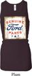 Ladies Tanktop Distressed Genuine Ford Longer Length Racerback Tank