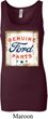Ladies Tanktop Distressed Genuine Ford Parts Longer Length Tank Top