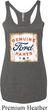 Ladies Tanktop Distressed Genuine Ford Tri Blend Racerback Tank Top
