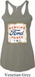 Ladies Tanktop Distressed Genuine Ford Tri Blend Racerback Tank Top