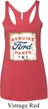 Ladies Tanktop Distressed Genuine Ford Tri Blend Racerback Tank Top