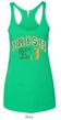 Ladies Tanktop Distressed Irish Shamrock Tri Blend Racerback Tank Top