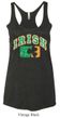 Ladies Tanktop Distressed Irish Shamrock Tri Blend Racerback Tank Top