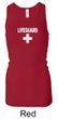 Ladies Tanktop Distressed Lifeguard Longer Length Racerback Tank Top