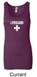 Ladies Tanktop Distressed Lifeguard Longer Length Tank Top