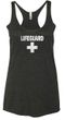Ladies Tanktop Distressed Lifeguard Tri Blend Racerback Tank Top