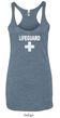 Ladies Tanktop Distressed Lifeguard Tri Blend Racerback Tank Top