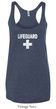 Ladies Tanktop Distressed Lifeguard Tri Blend Racerback Tank Top