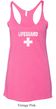 Ladies Tanktop Distressed Lifeguard Tri Blend Racerback Tank Top