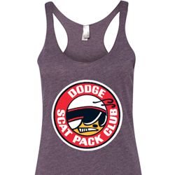 Ladies Tanktop Dodge Scat Pack Club Tri Blend Racerback Tank Top Ladies Tanktop Dodge Scat Pack Club Tri Blend Racerback Tank Top