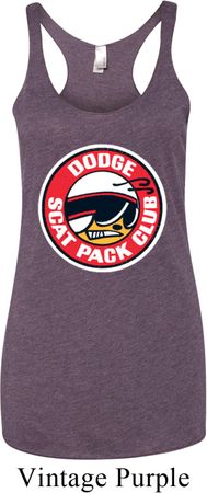 Ladies Tanktop Dodge Scat Pack Club Tri Blend Racerback Tank Top