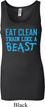 Ladies Tanktop Eat Clean Train Like a Beast Longer Length Tank Top
