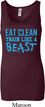 Ladies Tanktop Eat Clean Train Like a Beast Longer Length Tank Top