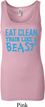 Ladies Tanktop Eat Clean Train Like a Beast Longer Length Tank Top