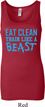 Ladies Tanktop Eat Clean Train Like a Beast Longer Length Tank Top