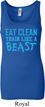 Ladies Tanktop Eat Clean Train Like a Beast Longer Length Tank Top