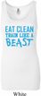 Ladies Tanktop Eat Clean Train Like a Beast Longer Length Tank Top