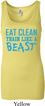 Ladies Tanktop Eat Clean Train Like a Beast Longer Length Tank Top